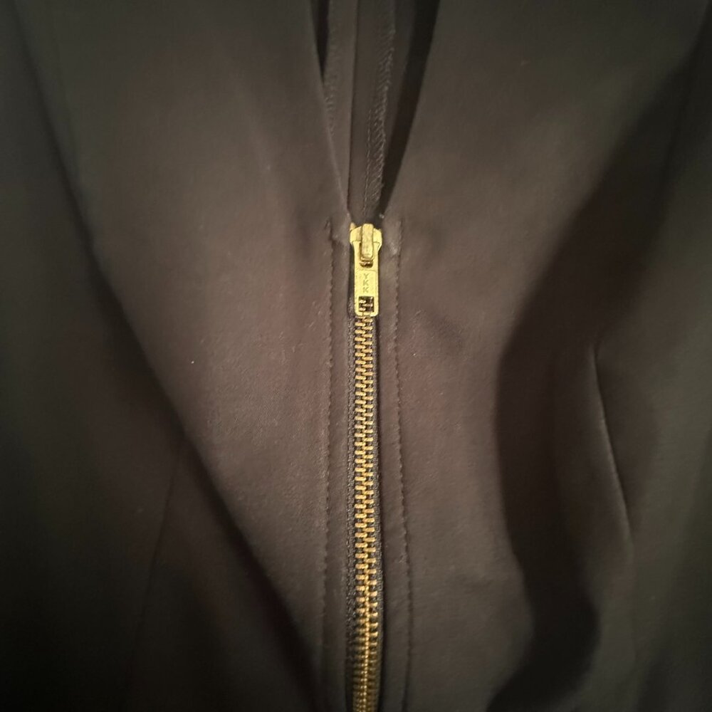 FINAL PRICE The Limited Black Front Zipper Peplum Dress Size 0 - Picture 3 of 7